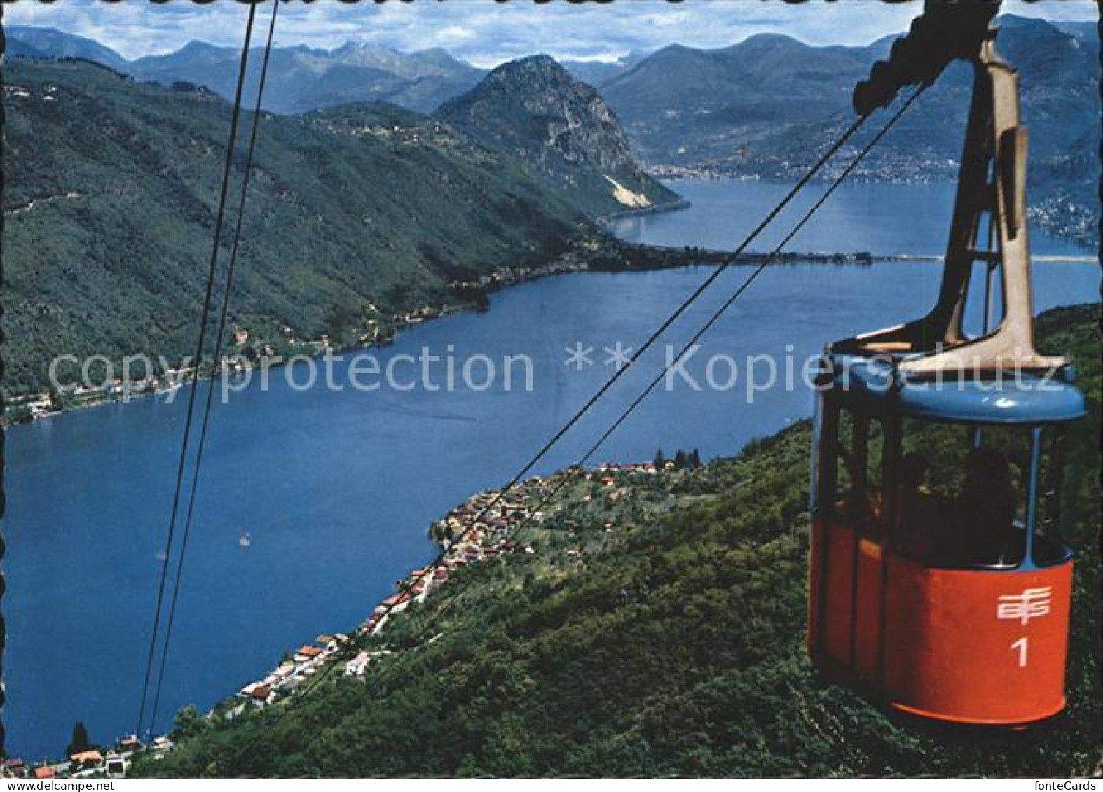 11892927 Serpiano TI Schwebebahn Funivia Lago Di Lugano San Salvatore Lugano - Sonstige & Ohne Zuordnung