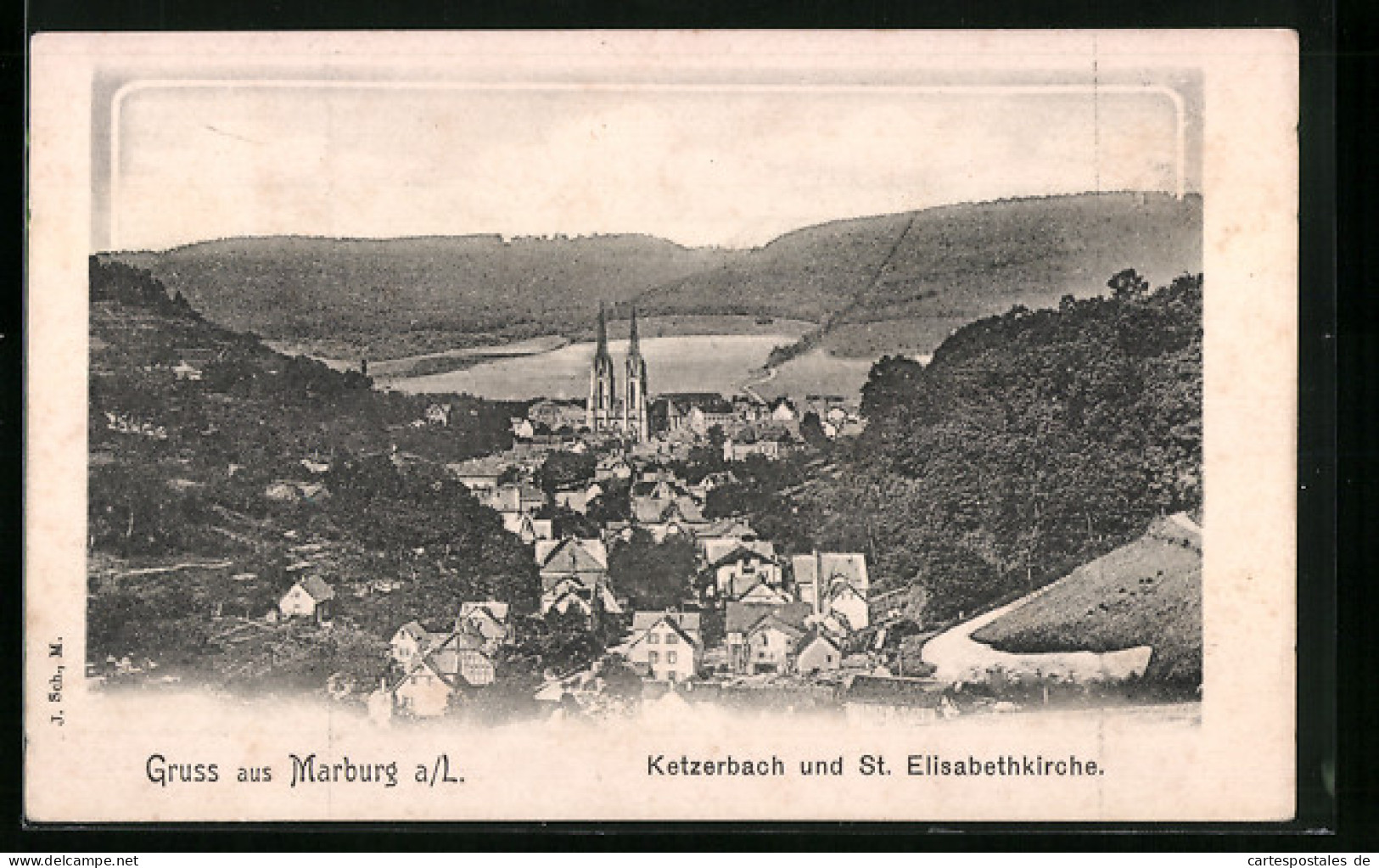 AK Marburg A. Lahn, Ketzerbach Und ST. Elisabethkirche  - Marburg