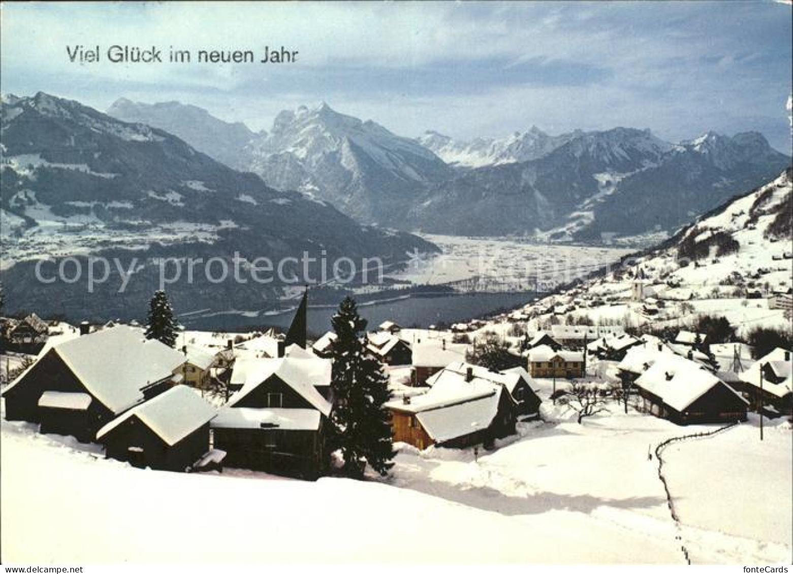 11891287 Amden SG Mit Walensee Lithebene Und Glarnerberge Betlis - Sonstige & Ohne Zuordnung