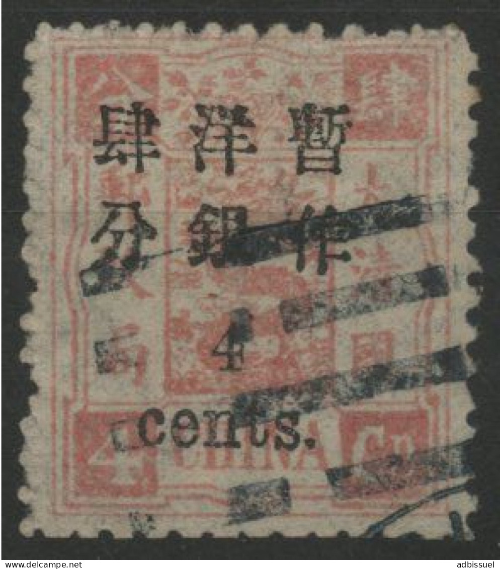 N° 19 4ct Sur 4ct Rose Pale, Surcharge Au Type I - Used Stamps