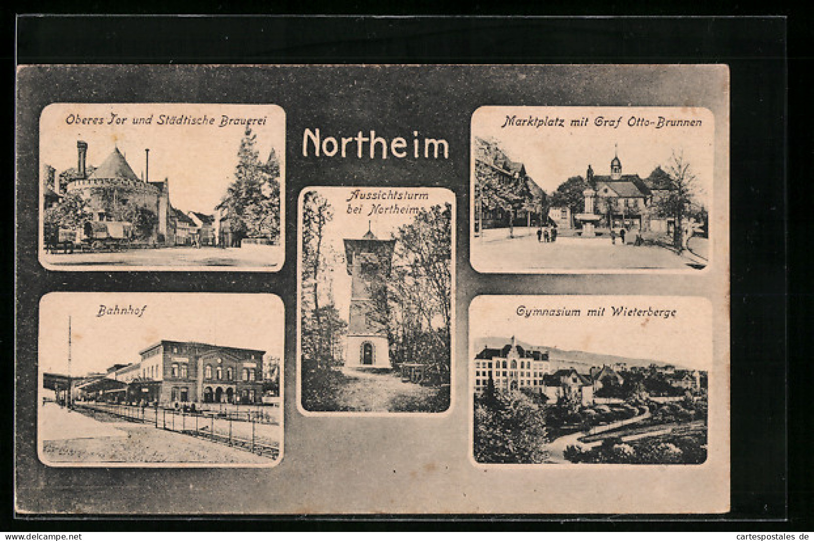 AK Northeim, Bahnhof, Oberes Tor Und Städtische Brauerei, Graf Otto-Brunnen  - Northeim
