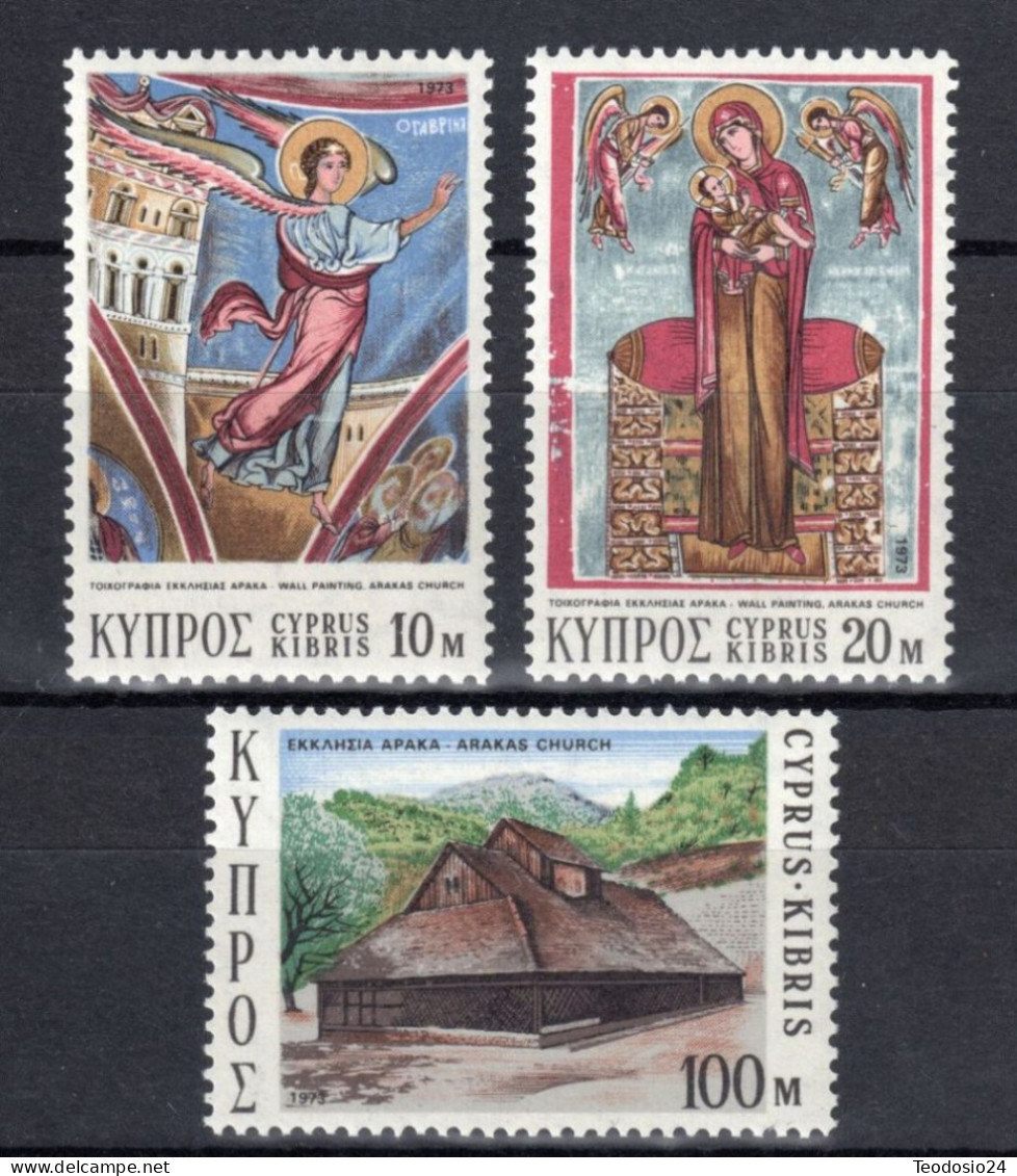 CHIPRE 1973 NAVIDAD. IGLESIA DE ARAKAS ** - Unused Stamps