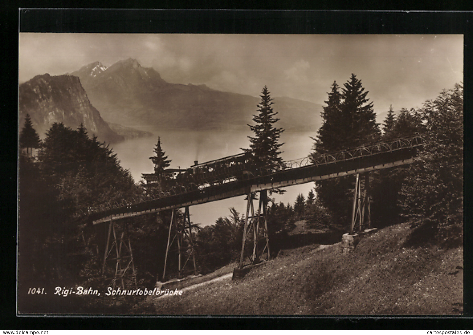 AK Schnurtobelbrücke Mit Rigi-Bahn  - Andere & Zonder Classificatie