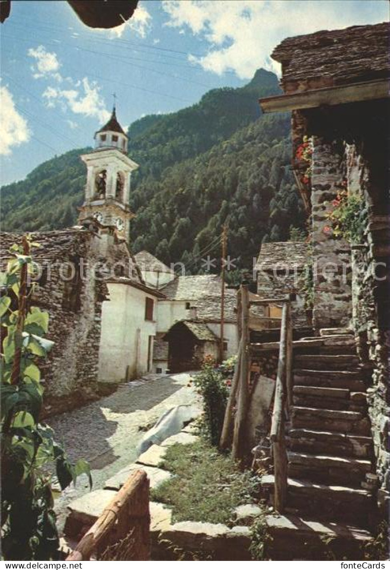 11891067 Sonogno Dorfpartie Mit Kirche Sonogno - Altri & Non Classificati