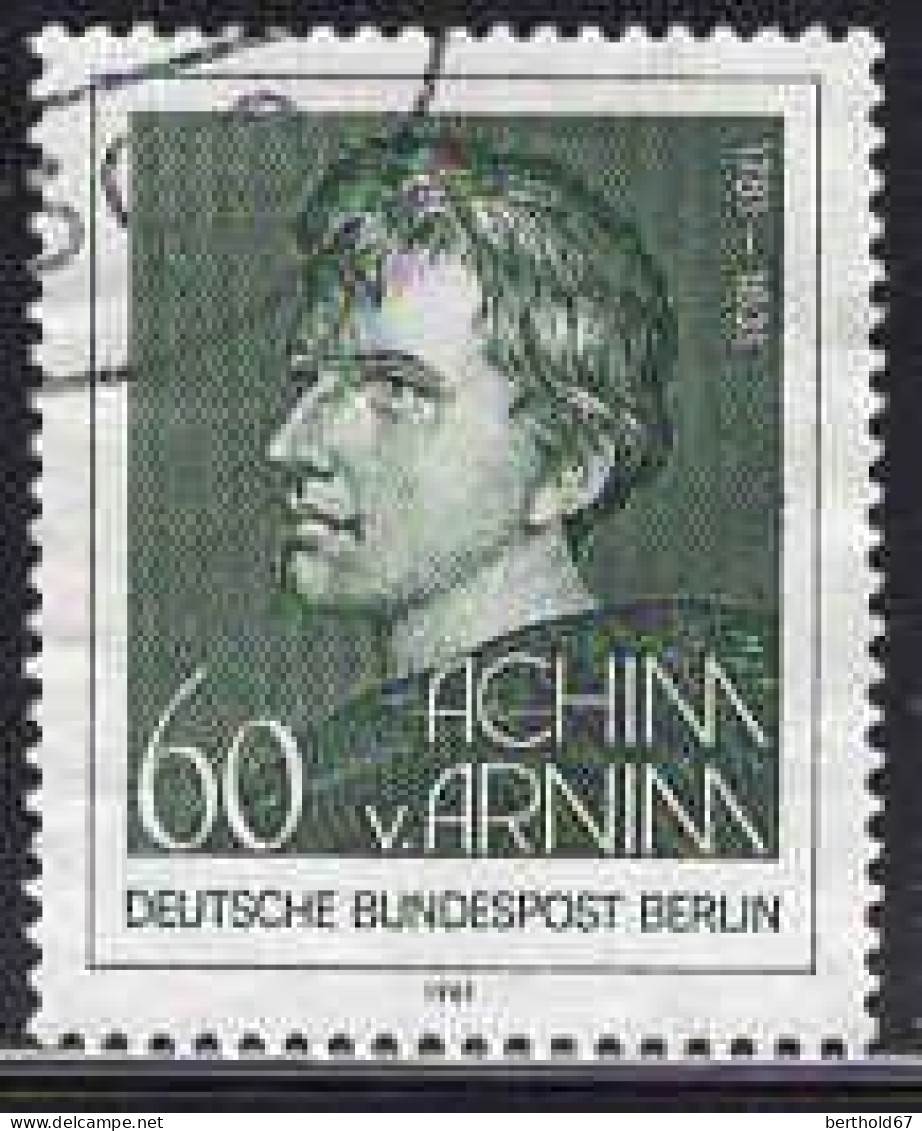 Berlin Poste Obl Yv:598 Mi:637 Achim Von Arnim Romancier (Beau Cachet Rond) (Thème) - Schrijvers