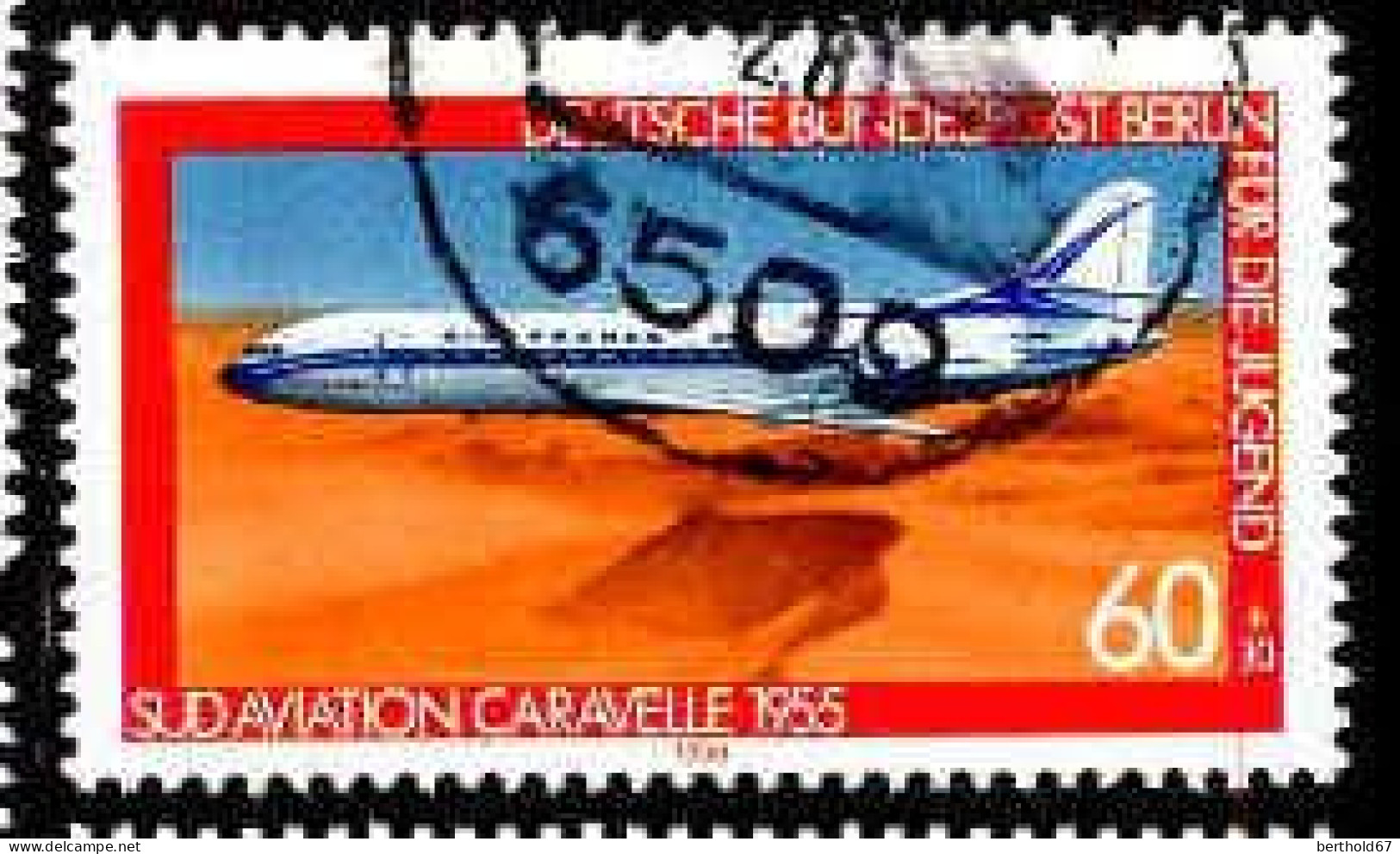 Berlin Poste Obl Yv:580 Mi:619 Für Die Jugend Sud Aviation Caravelle 1955 (cachet Rond) (Thème) - Airplanes