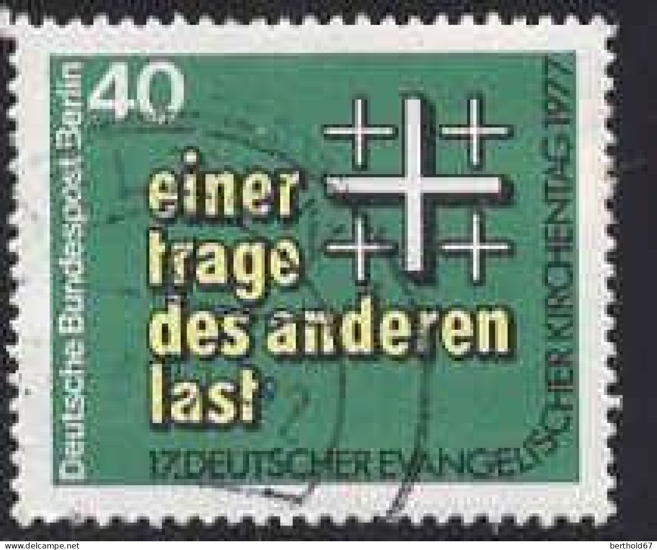 Berlin Poste Obl Yv:510 Mi:548 17.Deutscher Evangelischer Kirchentag (cachet Rond) (Thème) - Christendom