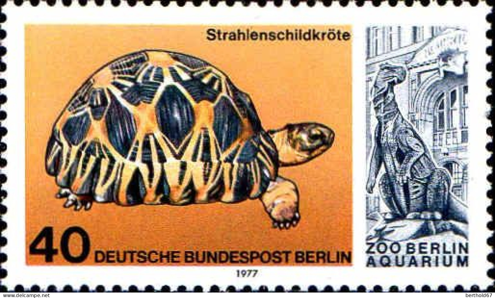 Berlin Poste N** Yv:516 Mi:554 Testudo Radiata (Thème) - Tortues