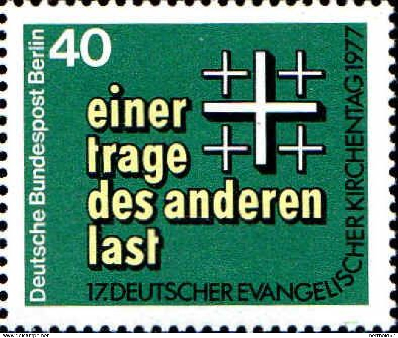 Berlin Poste N** Yv:510 Mi:548 17.Deutscher Evangelischer Kirchentag (Thème) - Christentum