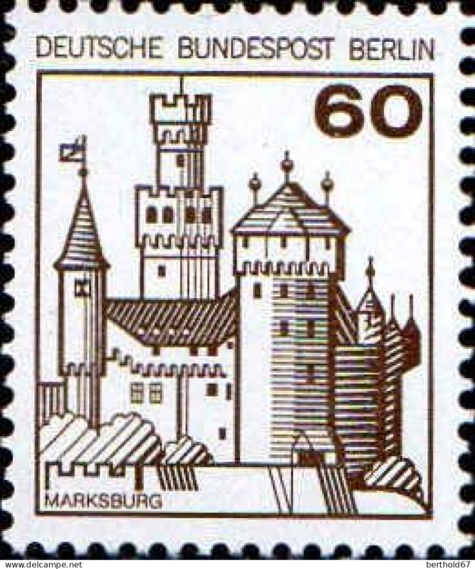 Berlin Poste N** Yv:500 Mi:537AI Marksburg (Thème) - Castles