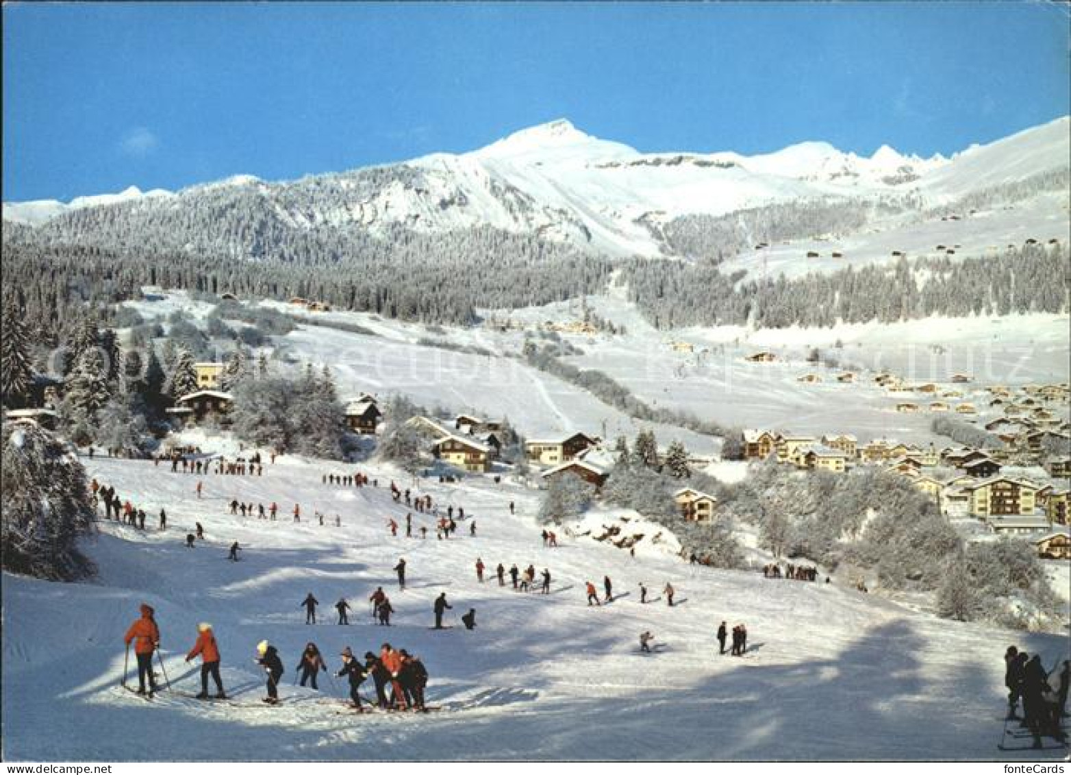11889807 Flims GR Skiwiese Und Skigebiet Flims Dorf - Autres & Non Classés