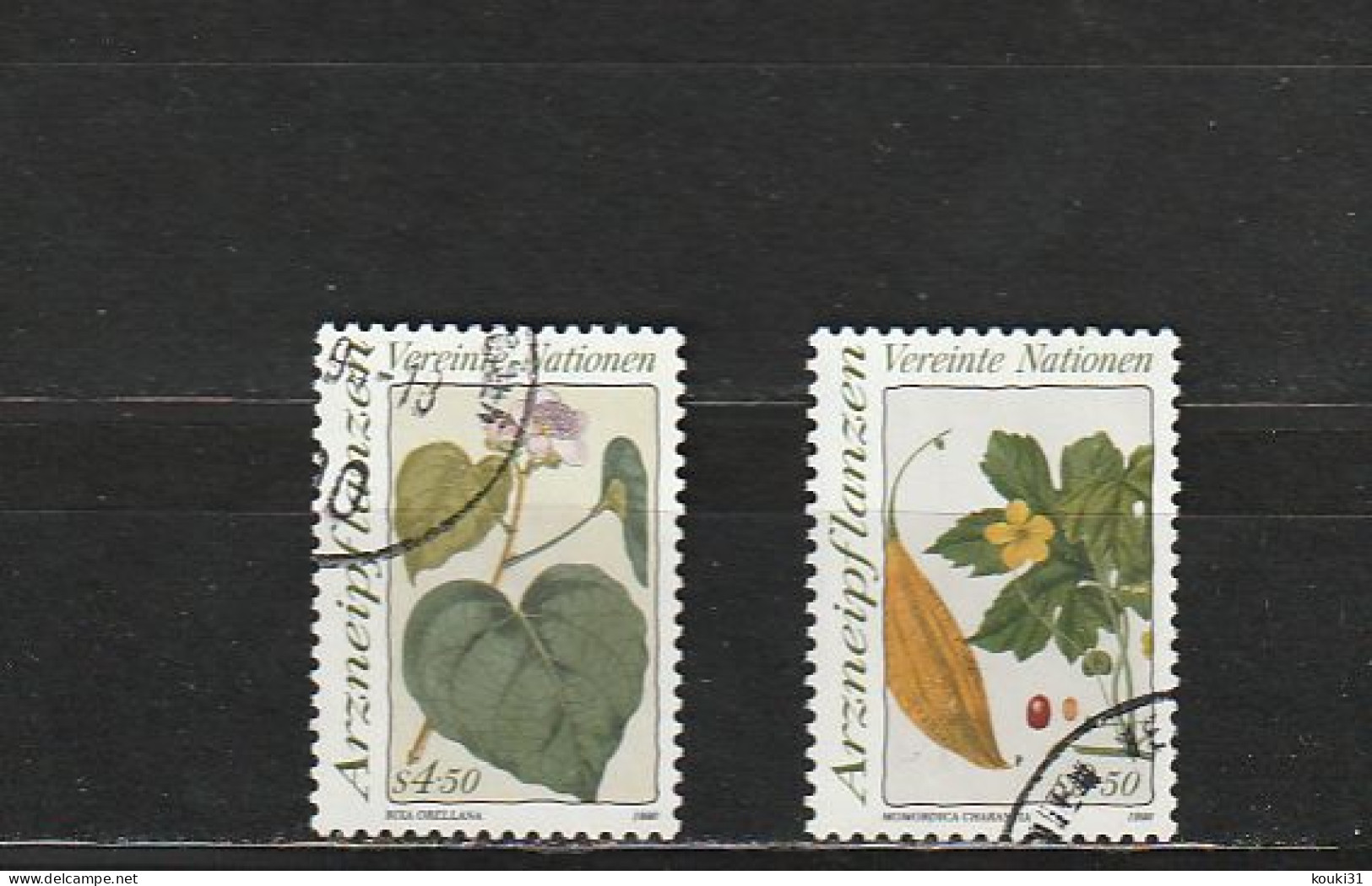 Nations Unies (Vienne) YT 106/7 Obl : Plantes Médicinales - 1990 - Oblitérés