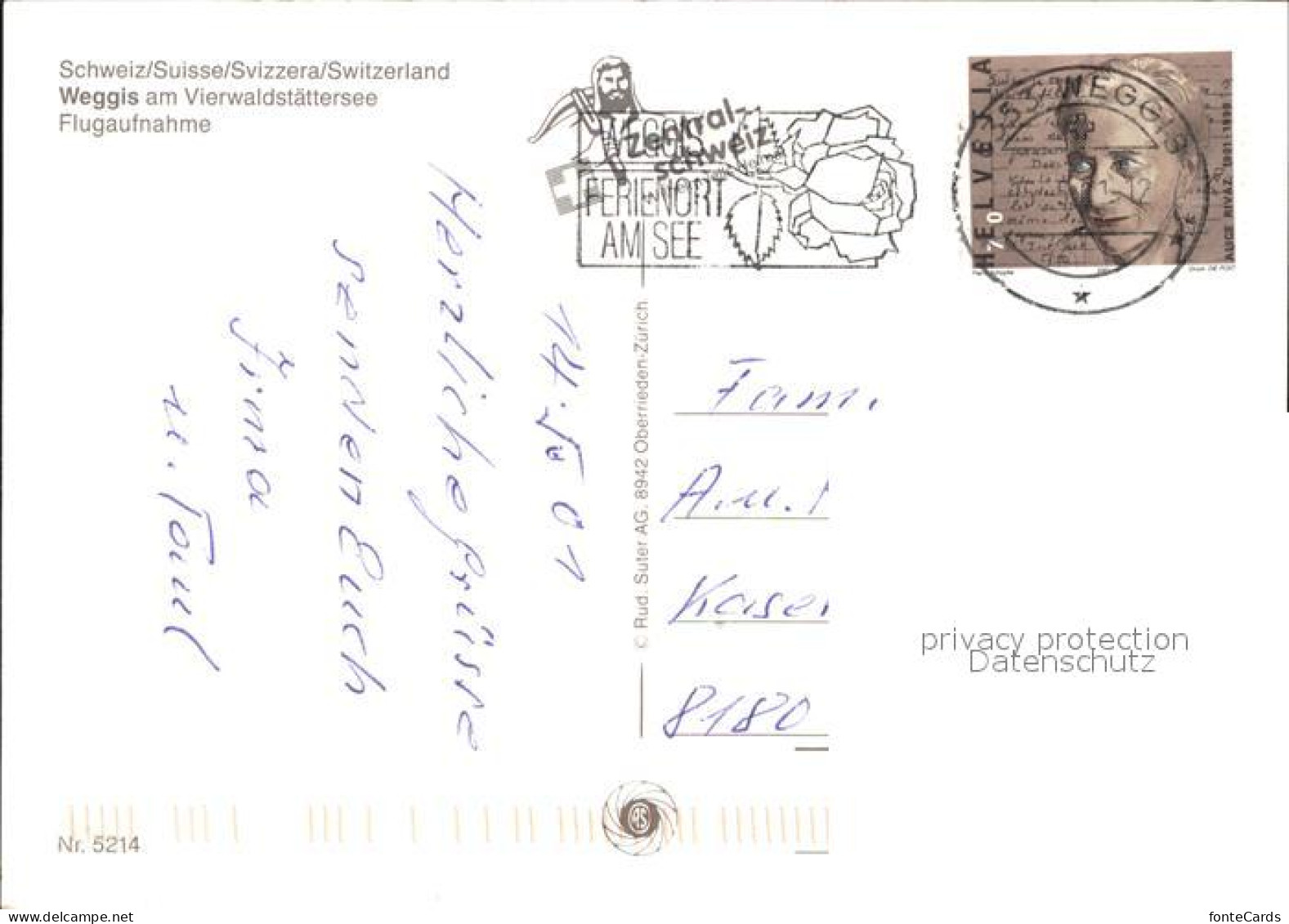 11889647 Weggis Vierwaldstaettersee Am Vierwaldstaettersee Fliegeraufnahme Weggi - Other & Unclassified