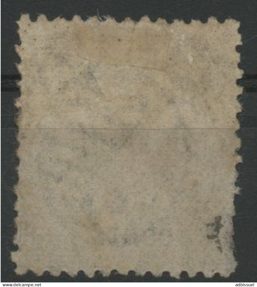 N° 25E 5ct Sur 5ct Jaune Verdâtre, Surcharge Espacée De 2.5mm, Cachet à Date CUSTOM - Used Stamps