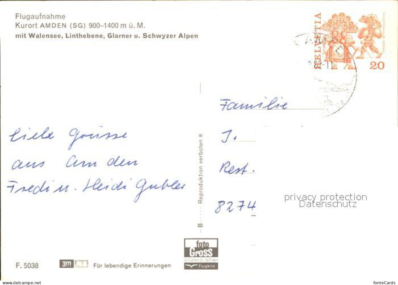 11889477 Amden SG Fliegeraufnahme Mit Walensee Linthebene Glarner Und Schwyzer A - Sonstige & Ohne Zuordnung