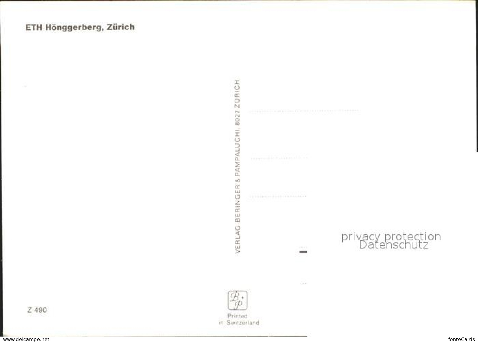 11889457 Zuerich ETH Hoenggerberg Teilansichten Zuerich - Autres & Non Classés
