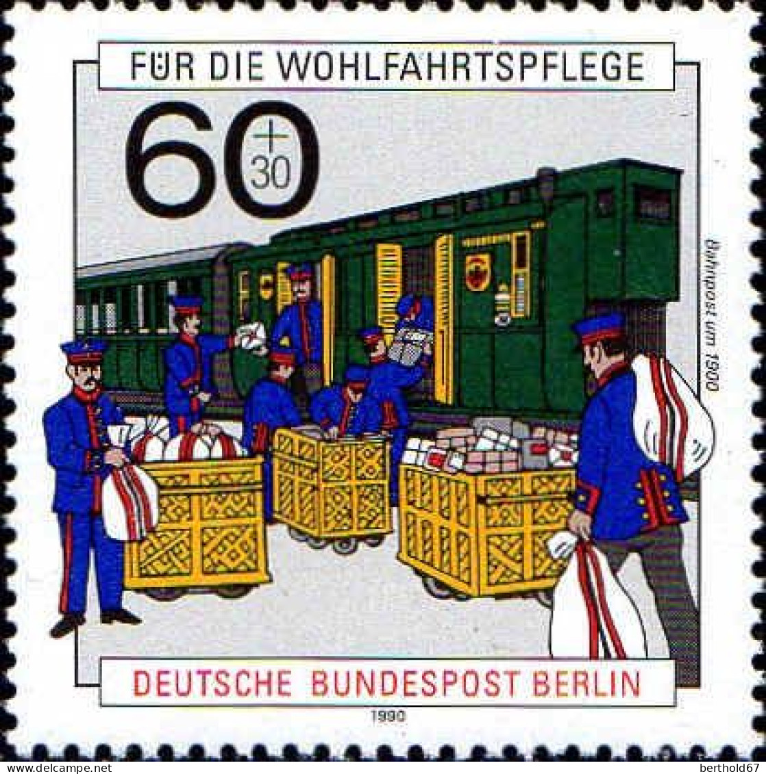 Berlin Poste N** Yv:837 Mi:876 Wohlfahrtspflege Bahnpost Um 1900 - Unused Stamps