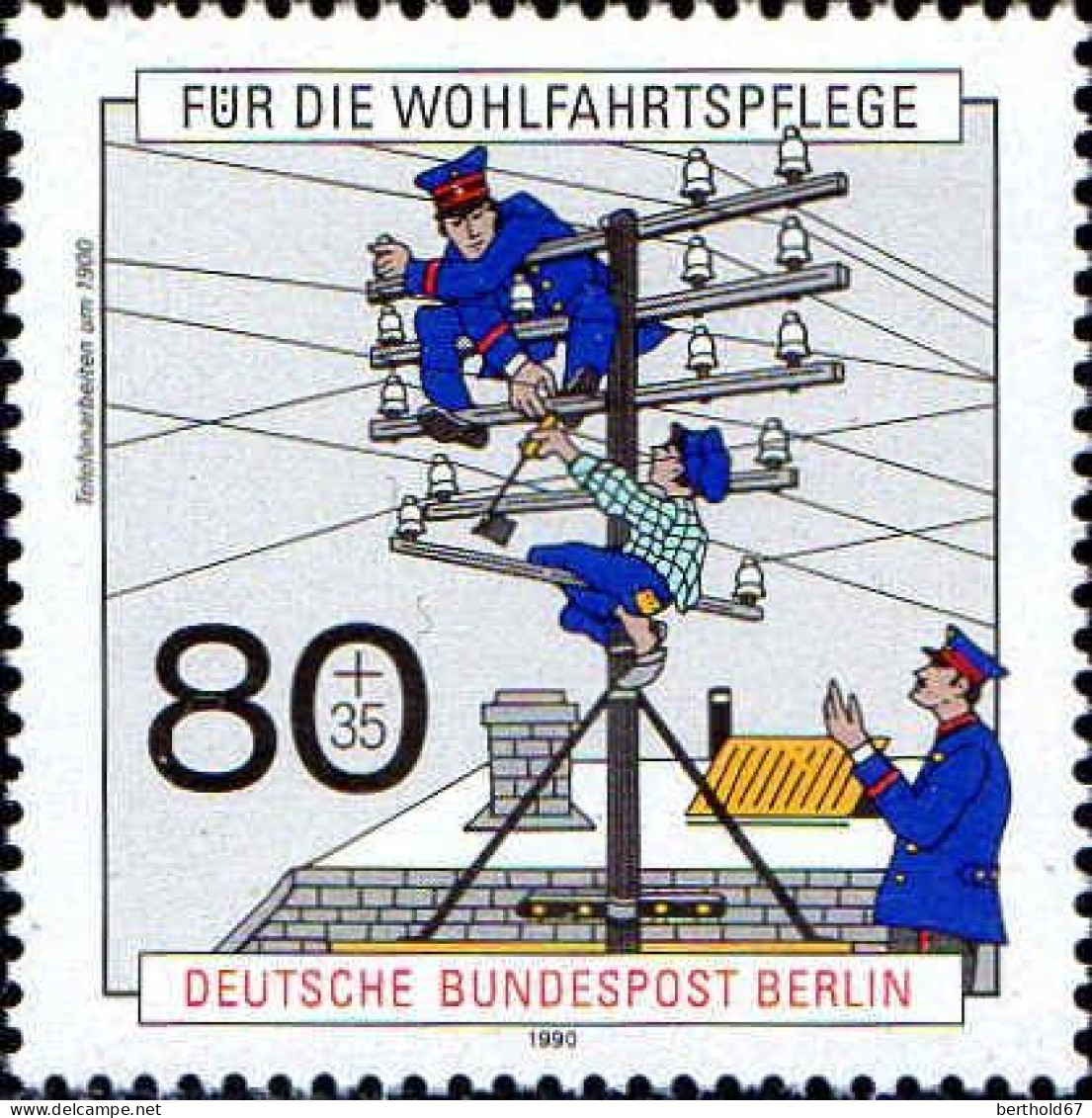 Berlin Poste N** Yv:838 Mi:877 Wohlfahrtspflege Telefonarbeiten Um 1900 - Ungebraucht