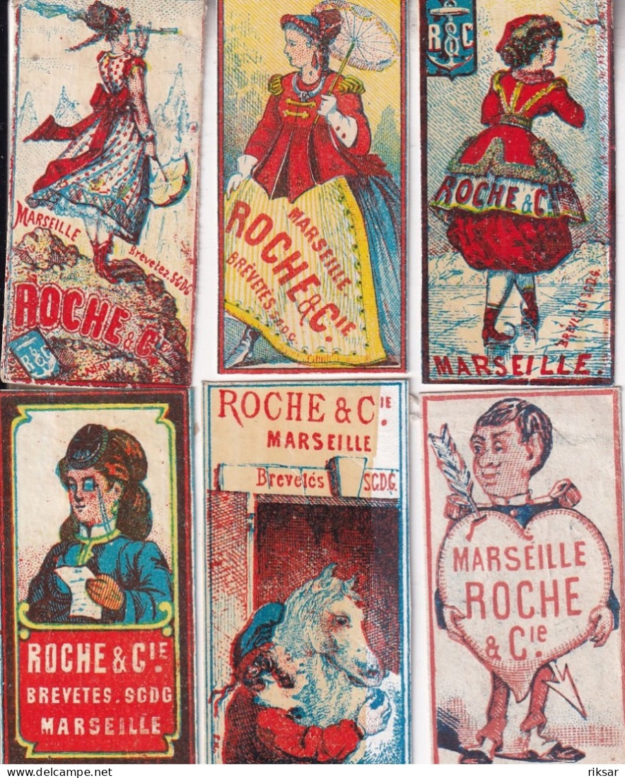 ETIQUETTE D ALLUMETTE(ROCHE) MARSEILLE(11 PIECES) - Matchbox Labels