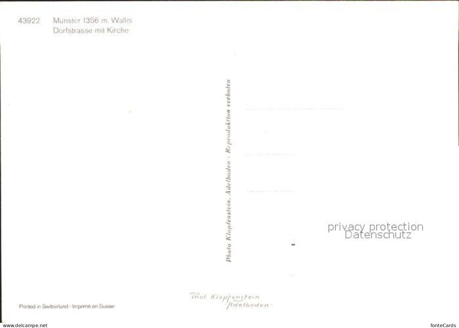 11888167 Muenster VS Dorfstrasse Mit Kirche Muenster - Other & Unclassified