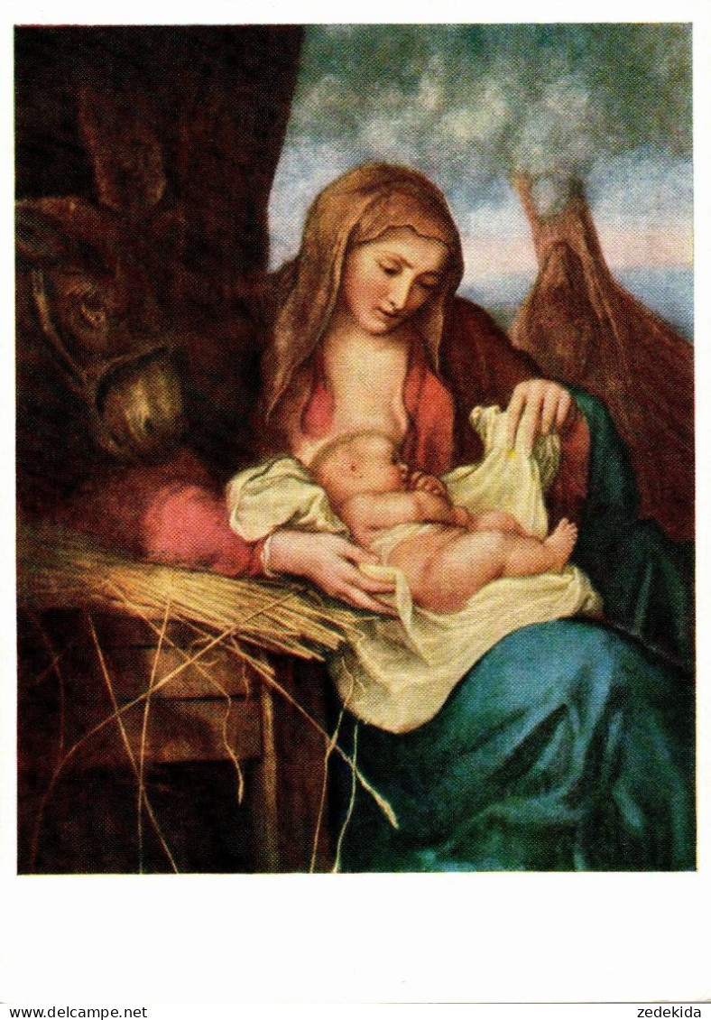 H2345 - TOP Van Dick Künstlerkarte Weihnachtskrippe Krippe Geburt Christi Madonna Maria - Other & Unclassified