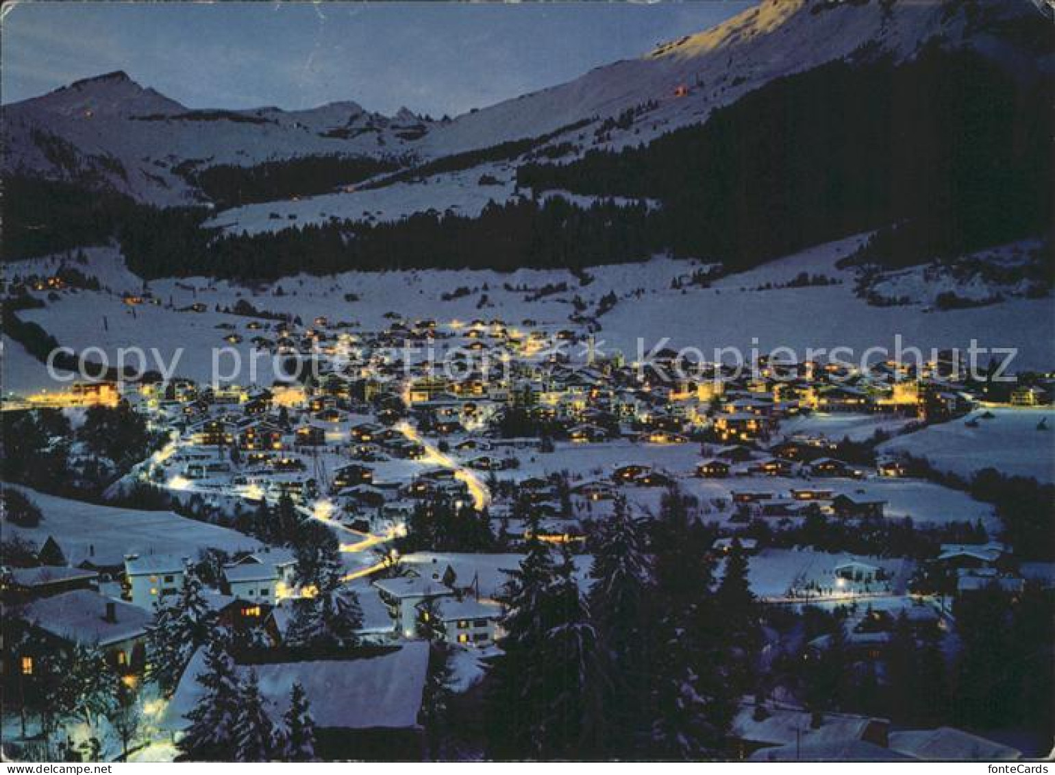 11888037 Flims GR Winterabend Flims Dorf - Autres & Non Classés