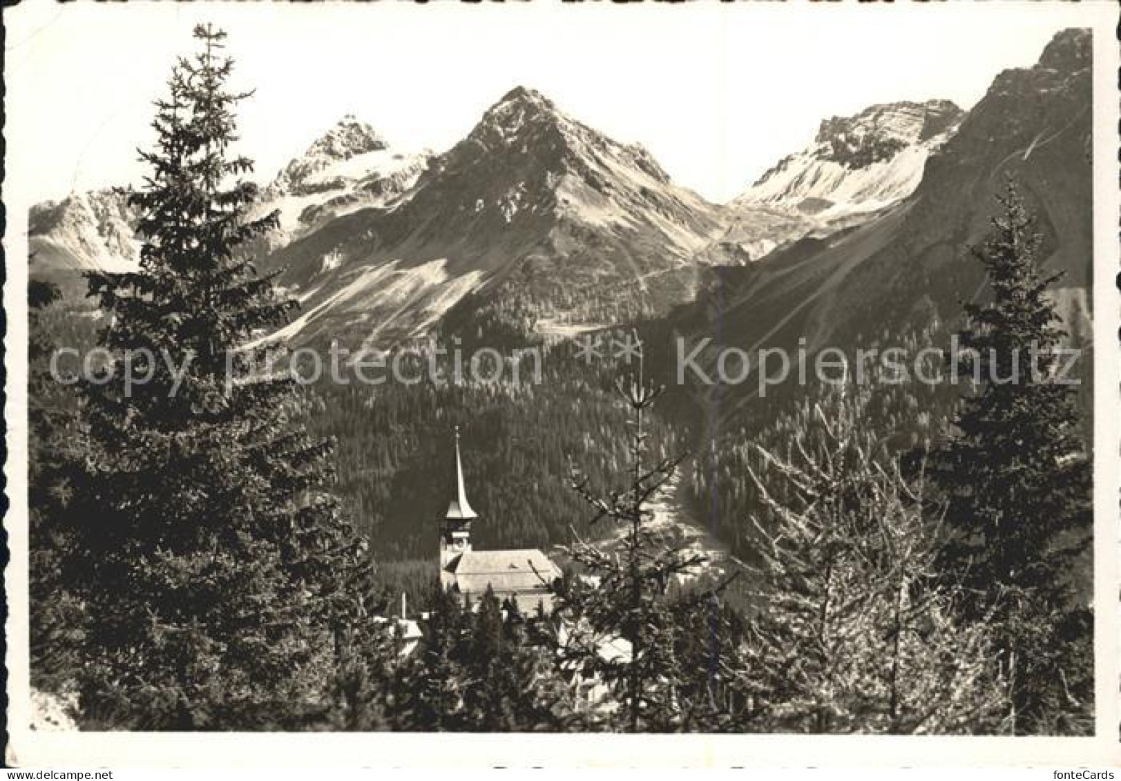 11887157 Arosa GR Evangelische Kirche Arosa - Autres & Non Classés