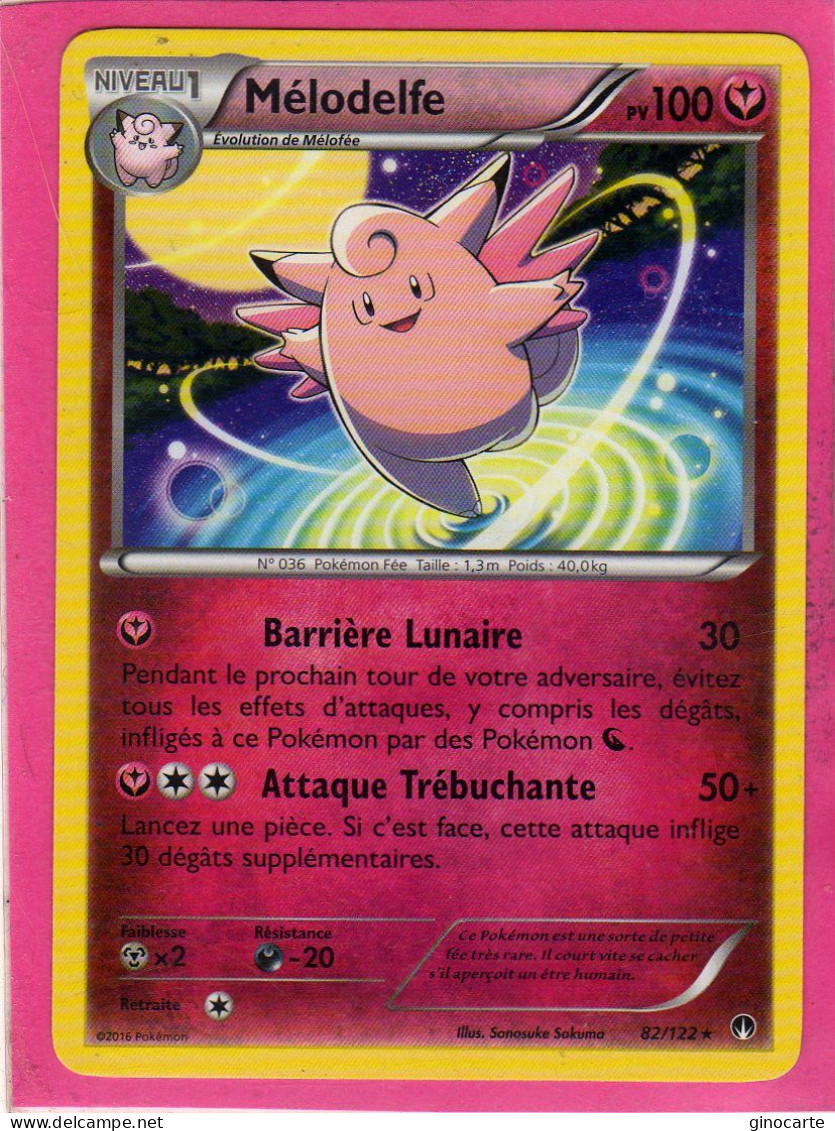 Carte Pokemon Francaise 2016 Xy Rupture Turbo 82/122 Melodelfe 100pv Neuve - XY