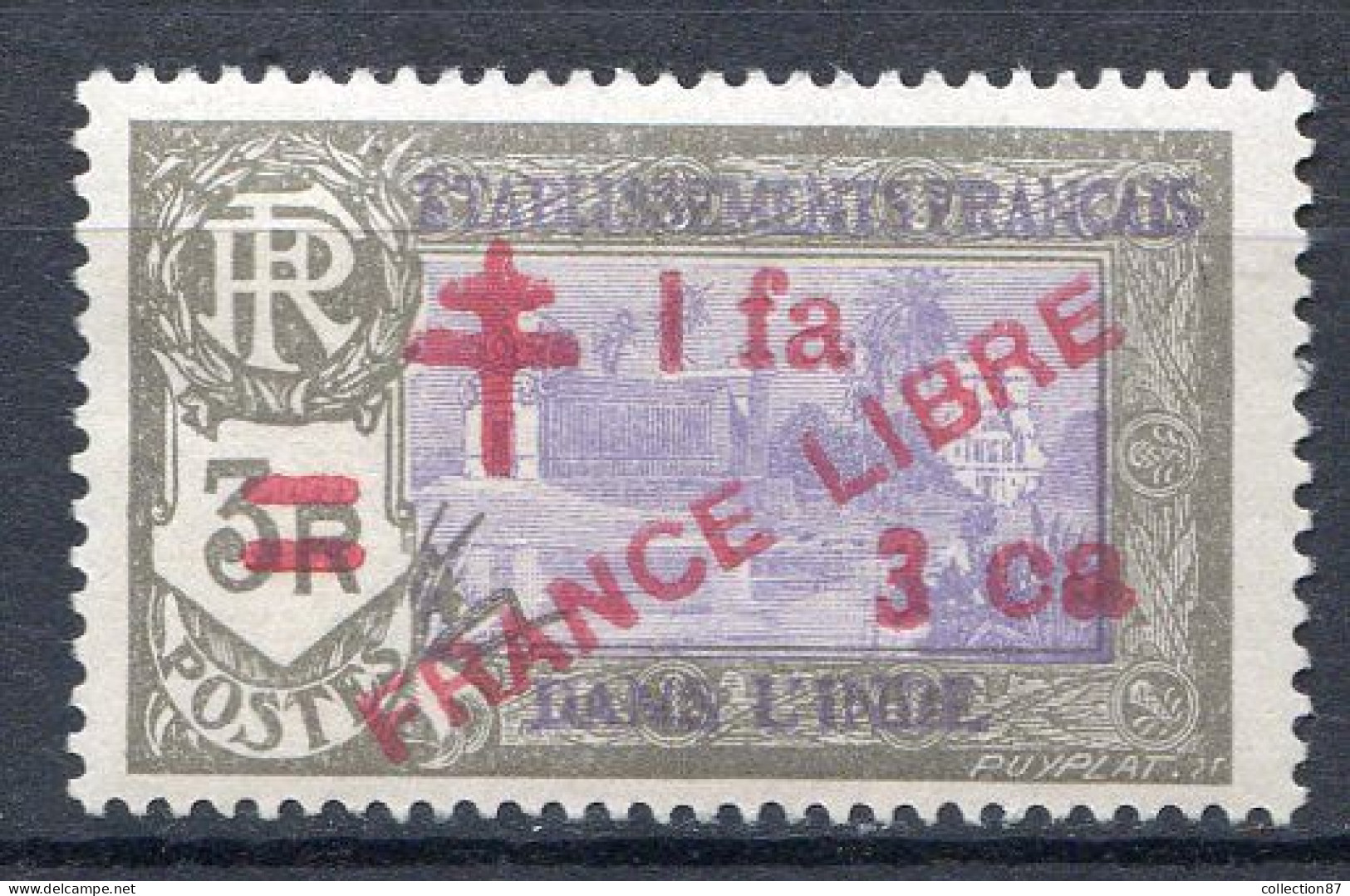 Réf 75 CL2 < -- INDE - FRANCE LIBRE < N° 211 * NEUF Ch.Dos Visible MH * - Nuovi