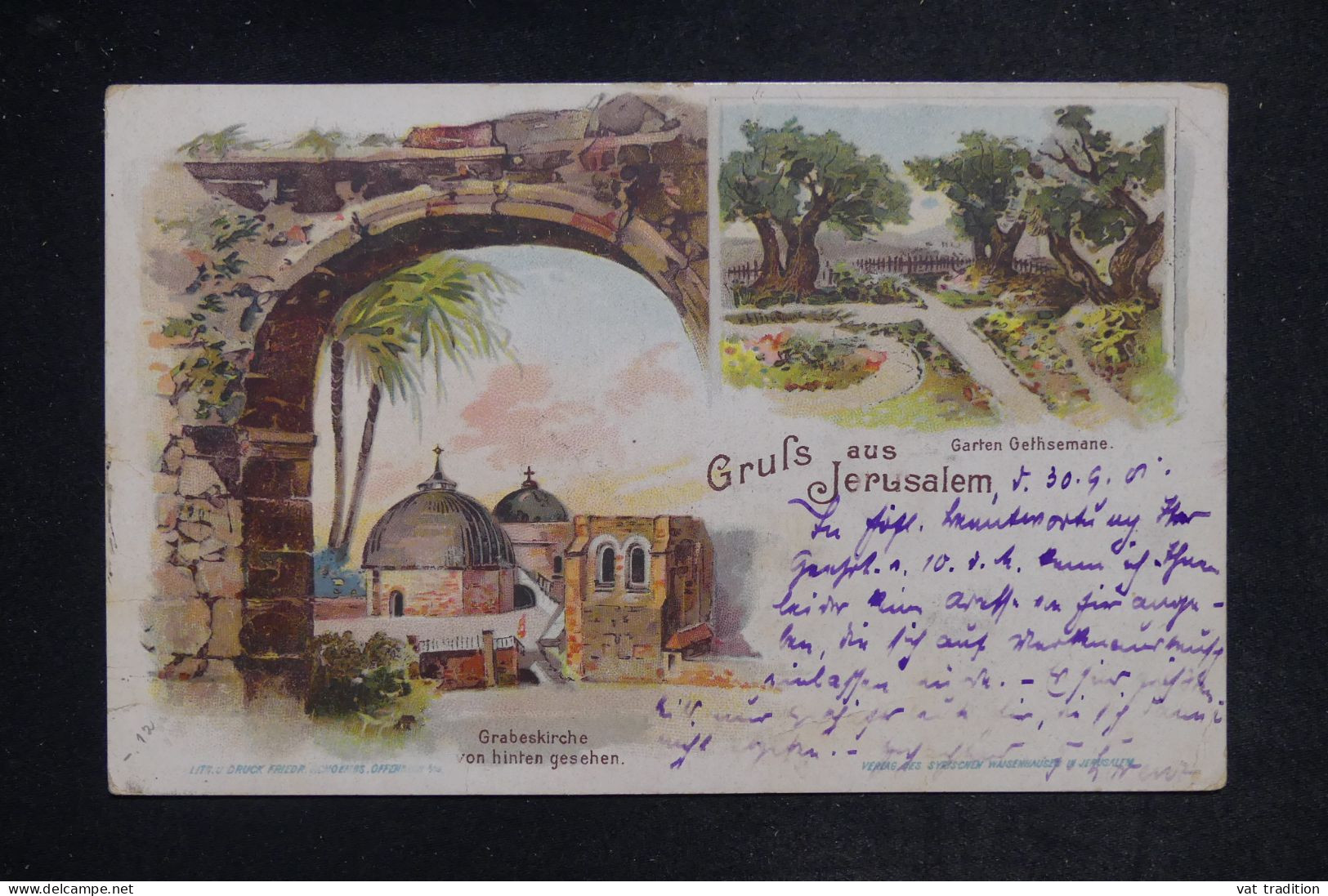 TURQUIE - Affranchissement Ottoman De Jérusalem Sur Carte Postale Pour La Suisse En 1901  - L 152460 - Covers & Documents