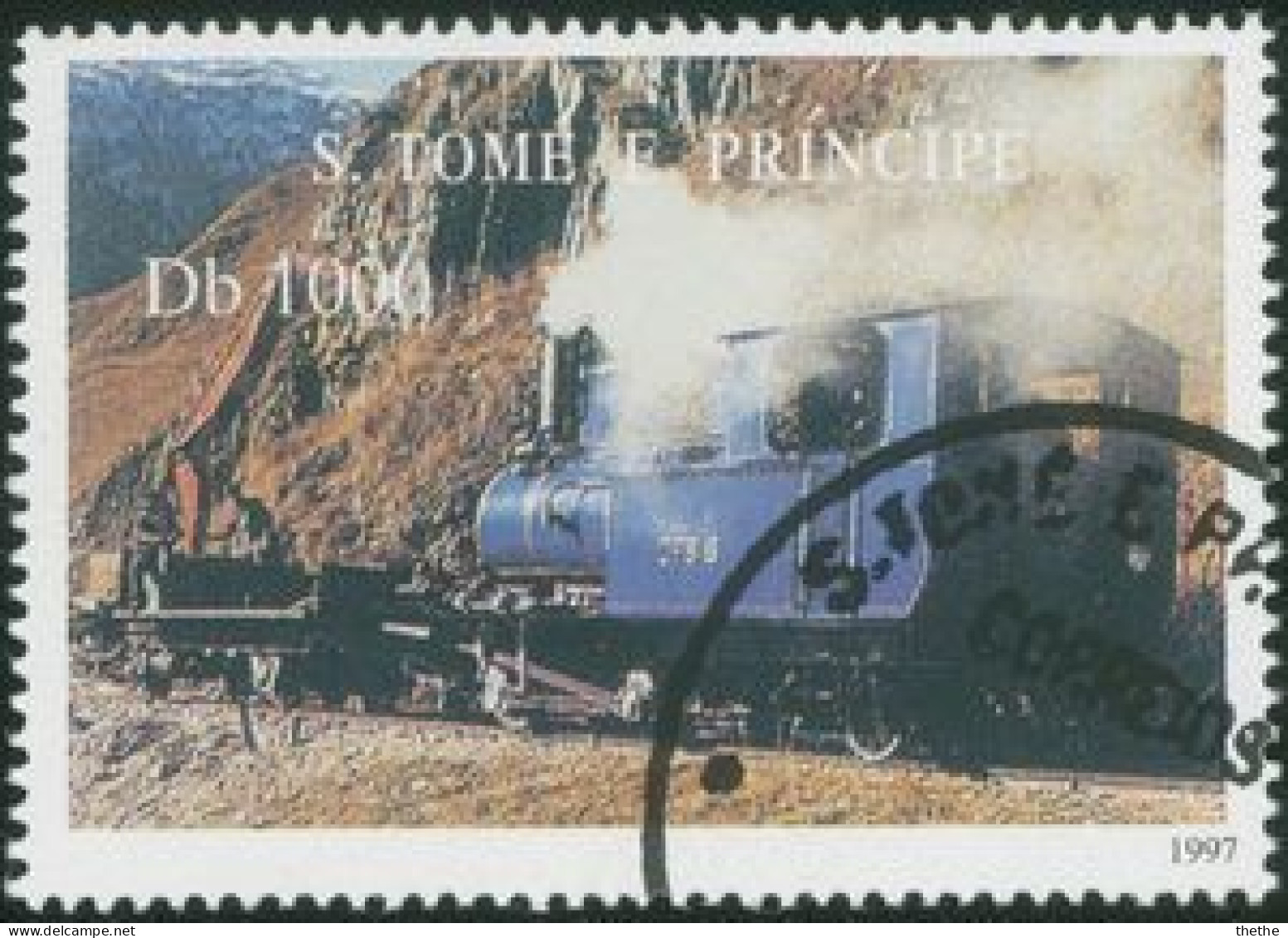 Sao Tomé-et-Principe -  150e Anniversaire Des Chemins De Fer Suisses - Eisenbahnen