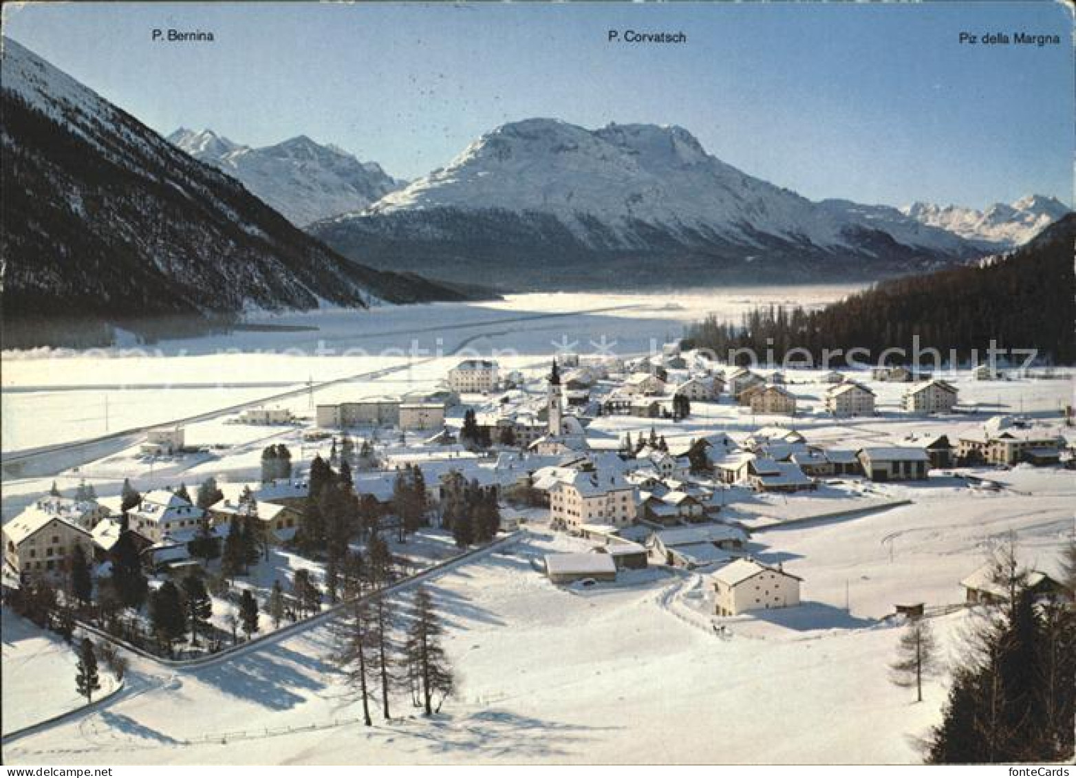 11886287 Bever Maloja Mit Piz Bernina Corvatsch Und Piz Della Margna Bever - Sonstige & Ohne Zuordnung