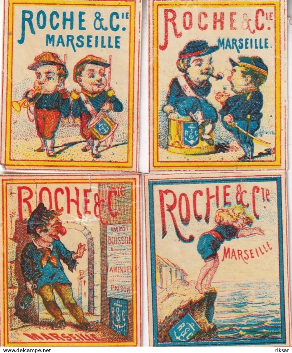 ETIQUETTE D ALLUMETTE(ROCHE) MARSEILLE(13 PIECES) - Luciferdozen - Etiketten