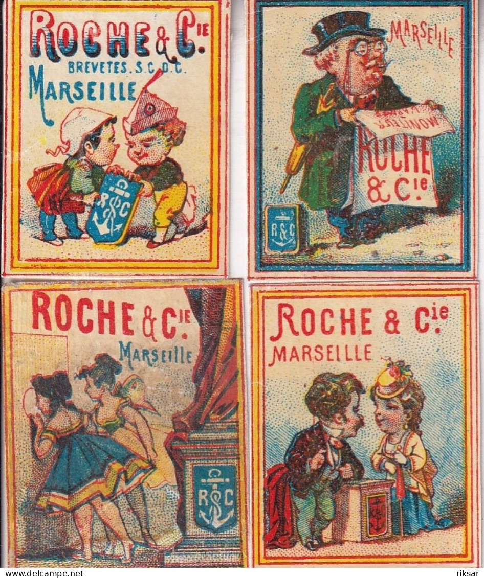 ETIQUETTE D ALLUMETTE(ROCHE) MARSEILLE(13 PIECES) - Boites D'allumettes - Etiquettes