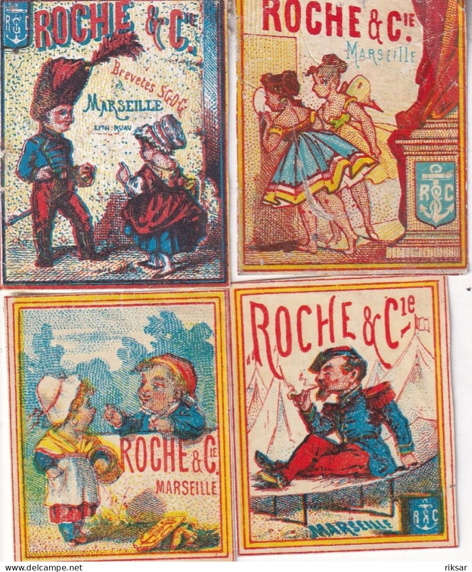 ETIQUETTE D ALLUMETTE(ROCHE) MARSEILLE(13 PIECES) - Boites D'allumettes - Etiquettes