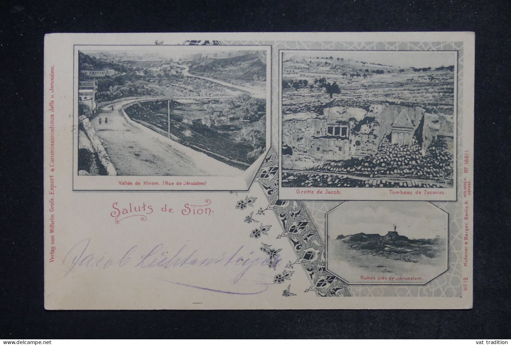 TURQUIE - Affranchissement Ottoman De Jérusalem Sur Carte Postale ( Sion ) Pour La Suisse En 1900  - L 152462 - Covers & Documents