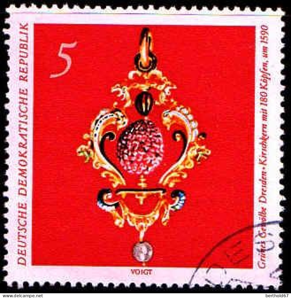 Rda Poste Obl Yv:1370 Mi:1682 Grünes Gewölbe Dresden Kischkern (Beau Cachet Rond) - Used Stamps