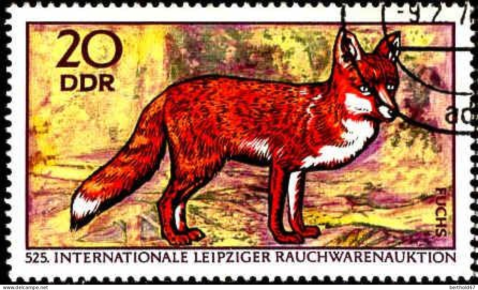Rda Poste Obl Yv:1235 Mi:1542 525.Internationale Leipziger Rauchwarenauktion (Beau Cachet Rond) - Used Stamps