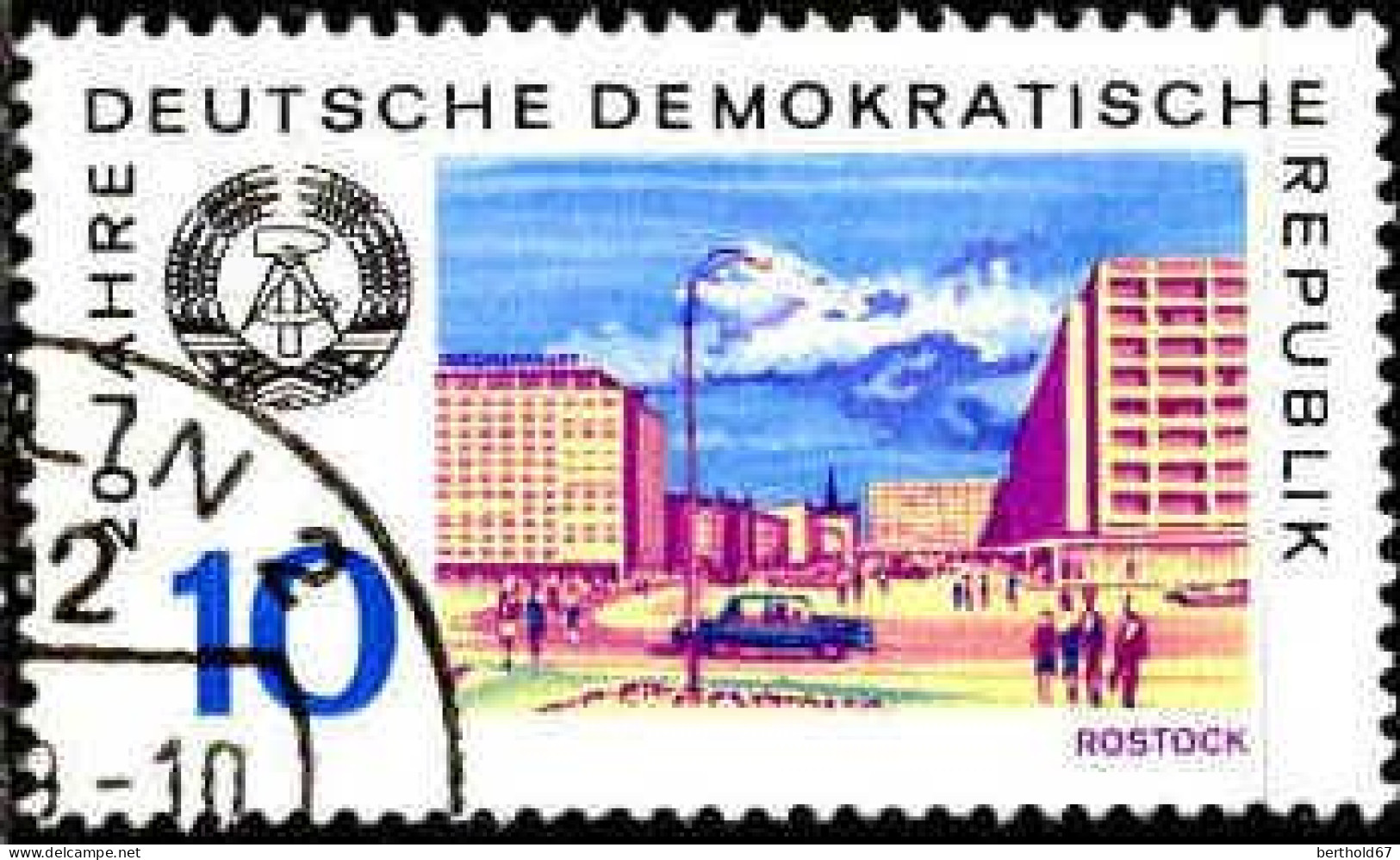 Rda Poste Obl Yv:1191 Mi:1495 Rostock (Beau Cachet Rond) - Used Stamps