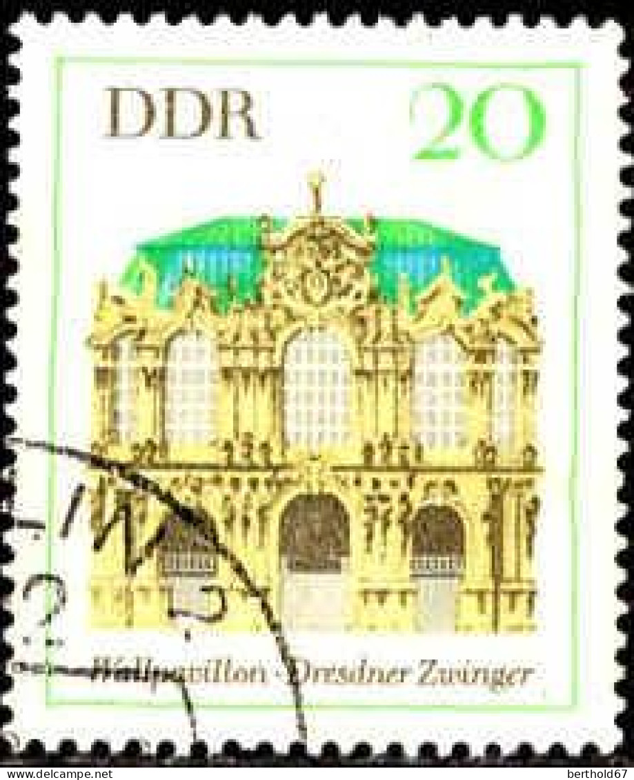 Rda Poste Obl Yv:1132 Mi:1436 Wallpavillon Dresdner Zwinger (TB Cachet Rond) - Used Stamps