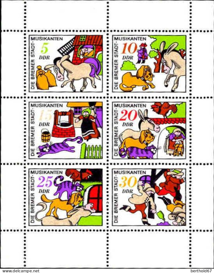 Rda Poste N** Yv:1407F Mi:1717KB Die Bremer Stadtmusikanten - Unused Stamps