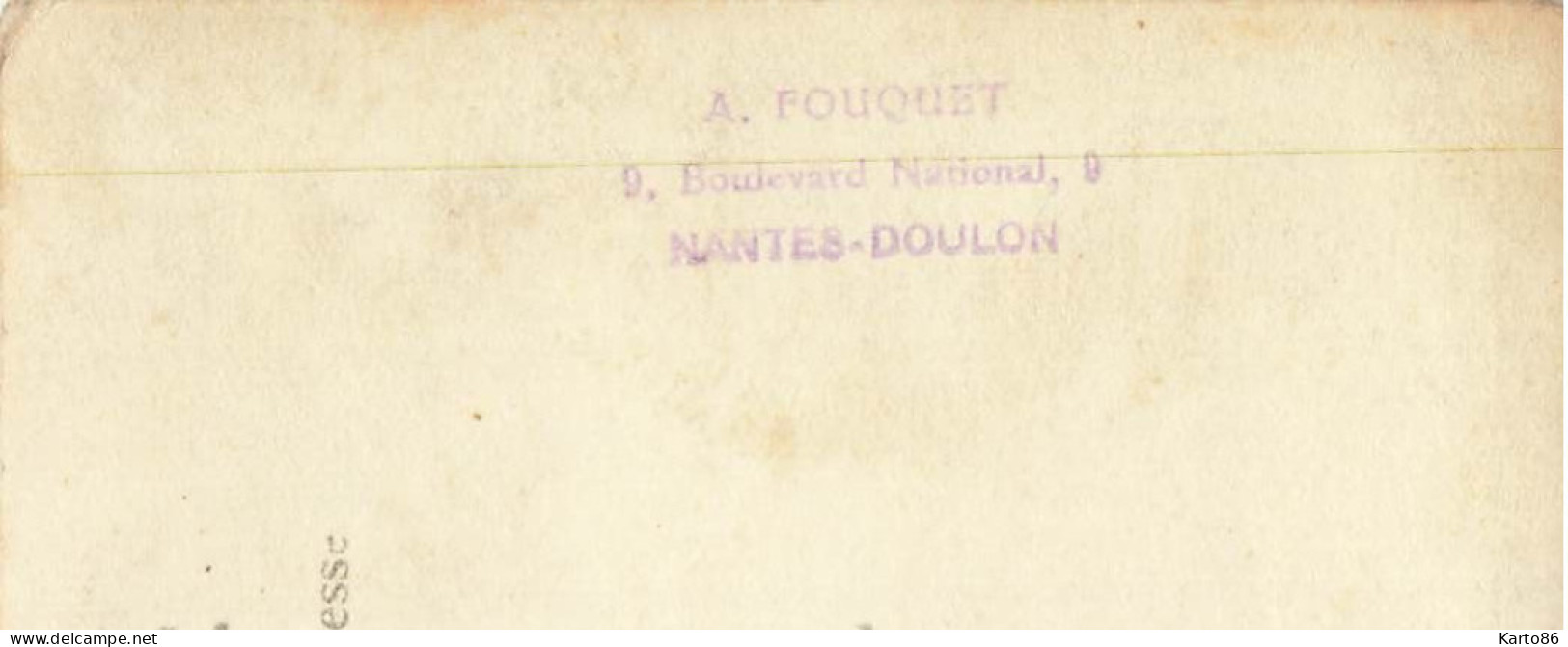 Doulon Nantes * RARE Carte Photo A. Fouquet * Atelier De Couture ROUARCH Gustave 13 Rue Ville En Pierre Machine Coudre - Nantes