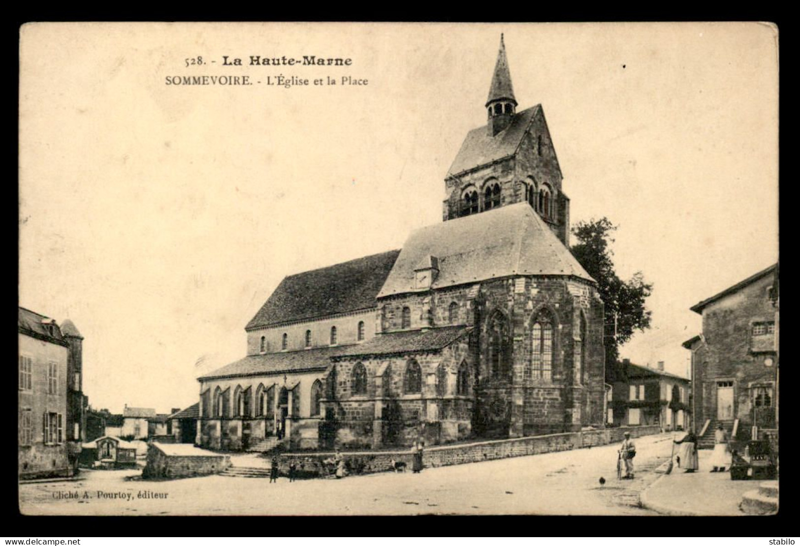 52 - SOMMEVOIRE - L'EGLISE ET LA PLACE - Sonstige & Ohne Zuordnung