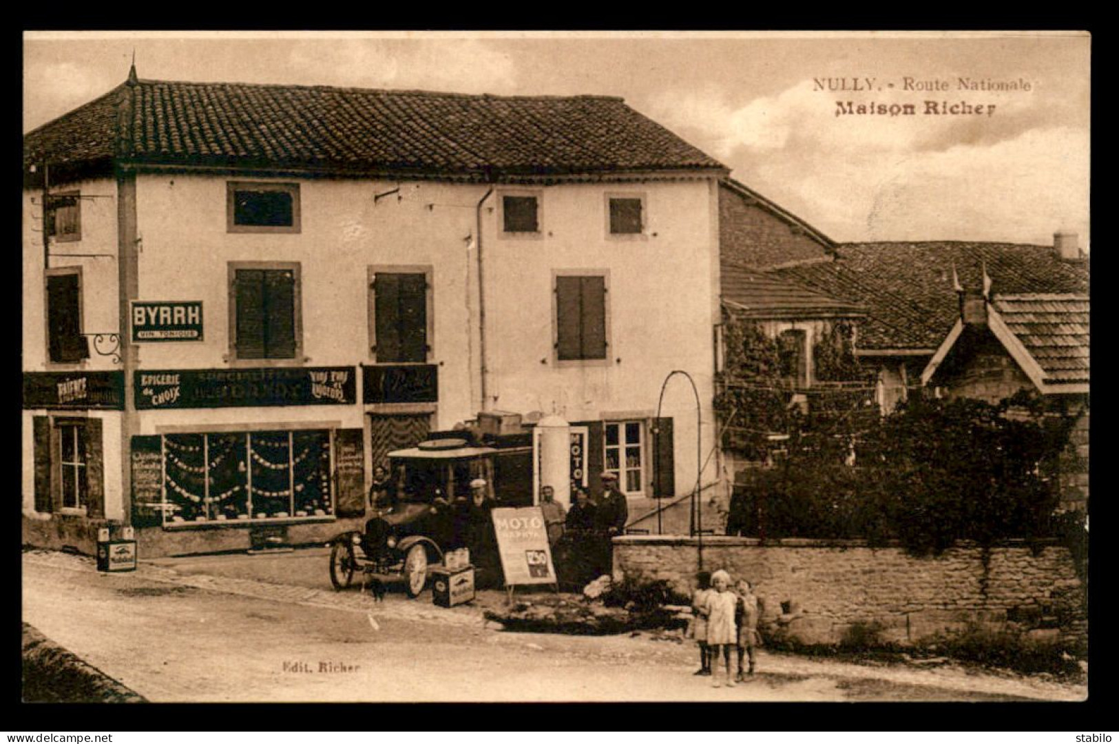 52 - NULLY - ROUTE NATIONALE - MAISON RICHER - AUTOMOBILE ANCIENNE - Sonstige & Ohne Zuordnung