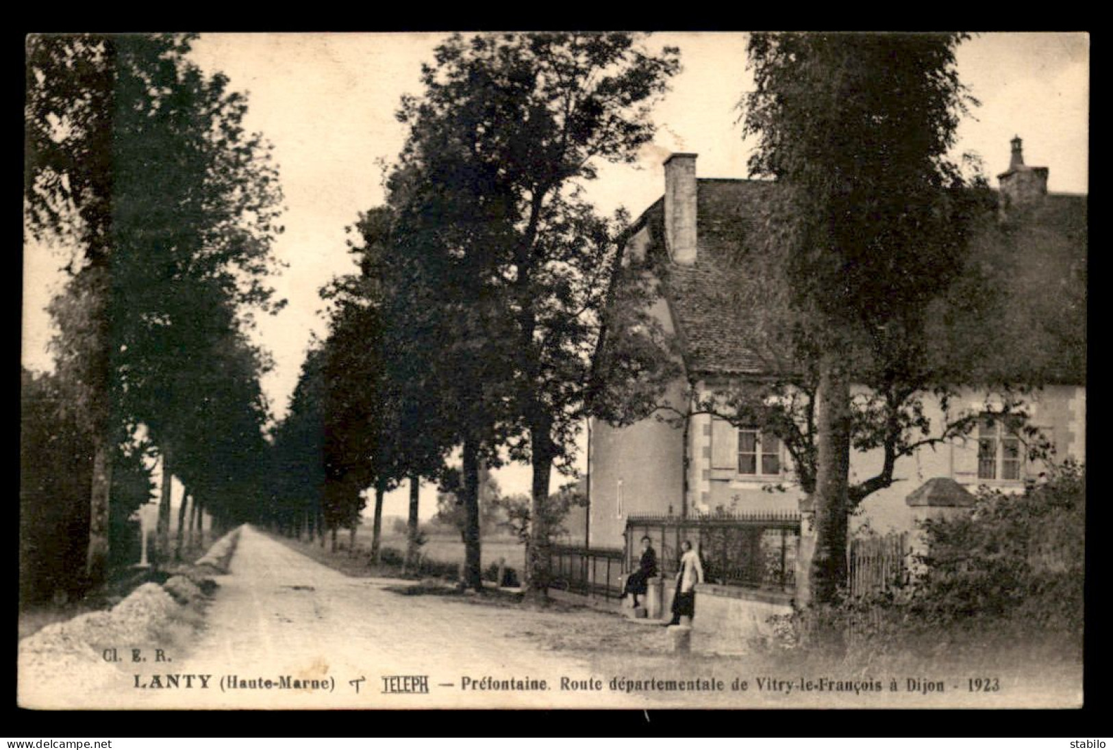 52 - LANTY - PREFONTAINE - ROUTE DE VITRY A DIJON EN 1923 - Other & Unclassified