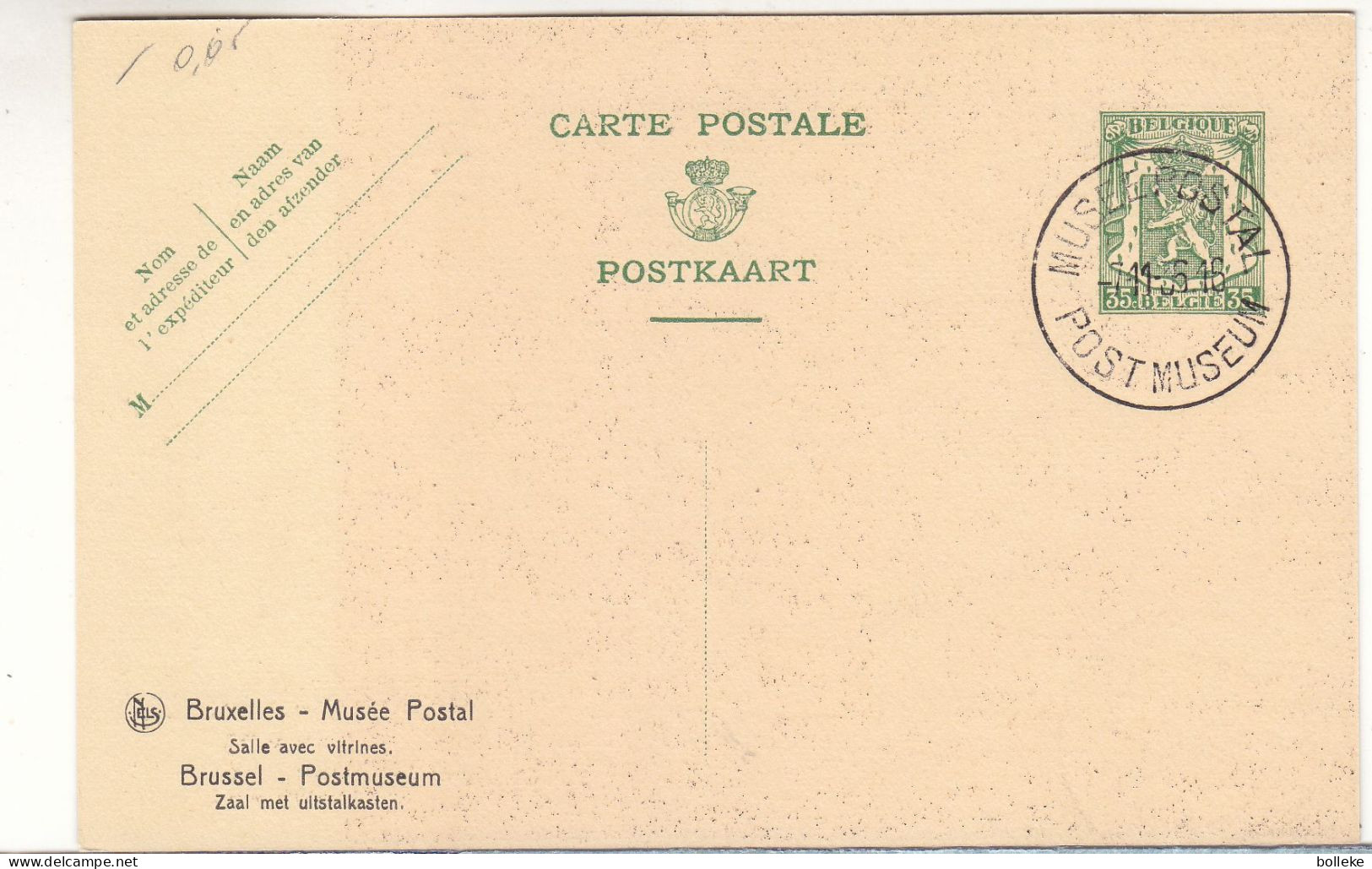 Belgique - Carte Postale De 1936 - Entier Postal - Oblit Musée Postal - - Covers & Documents