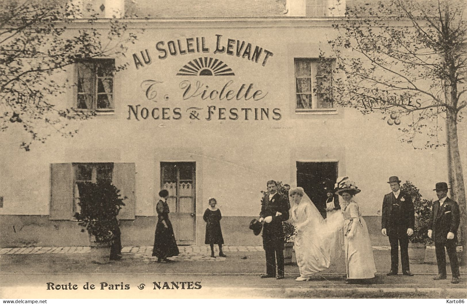 Nantes * Au Soleil Levant T. VIOLETTE Noces & Festins , Route De Paris * Commerce Mariage Mariés - Nantes