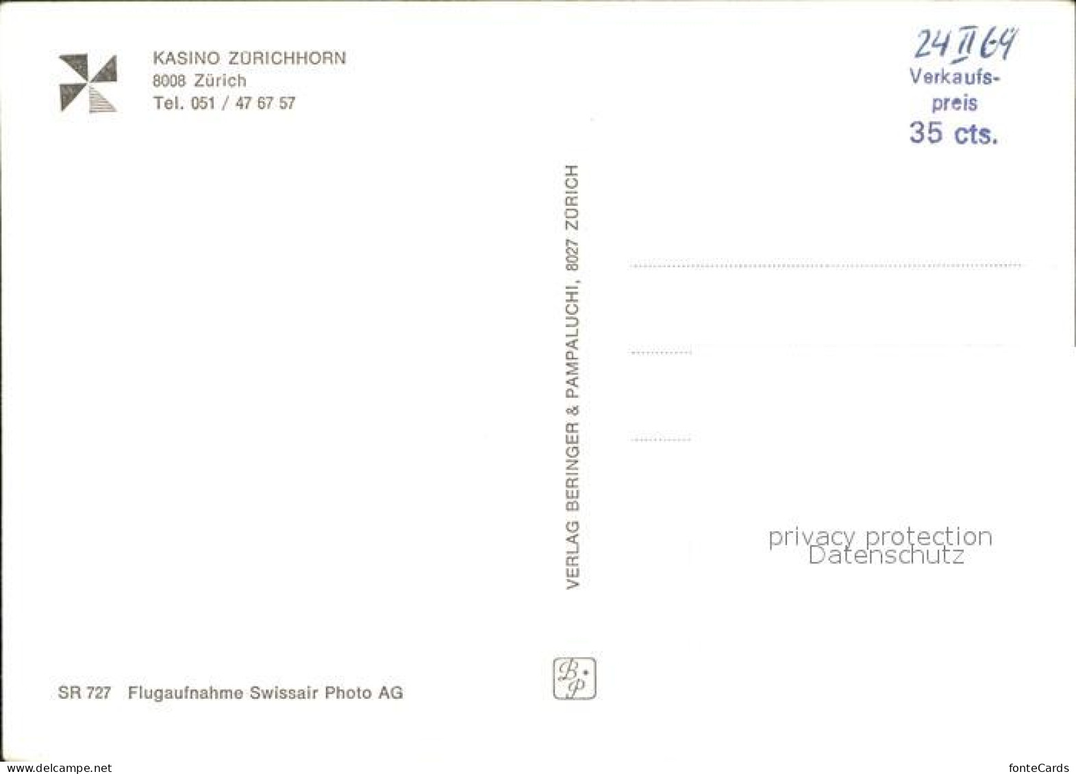 11880617 Zuerich Kasino Zuerichhorn Fliegeraufnahme Zuerich - Autres & Non Classés