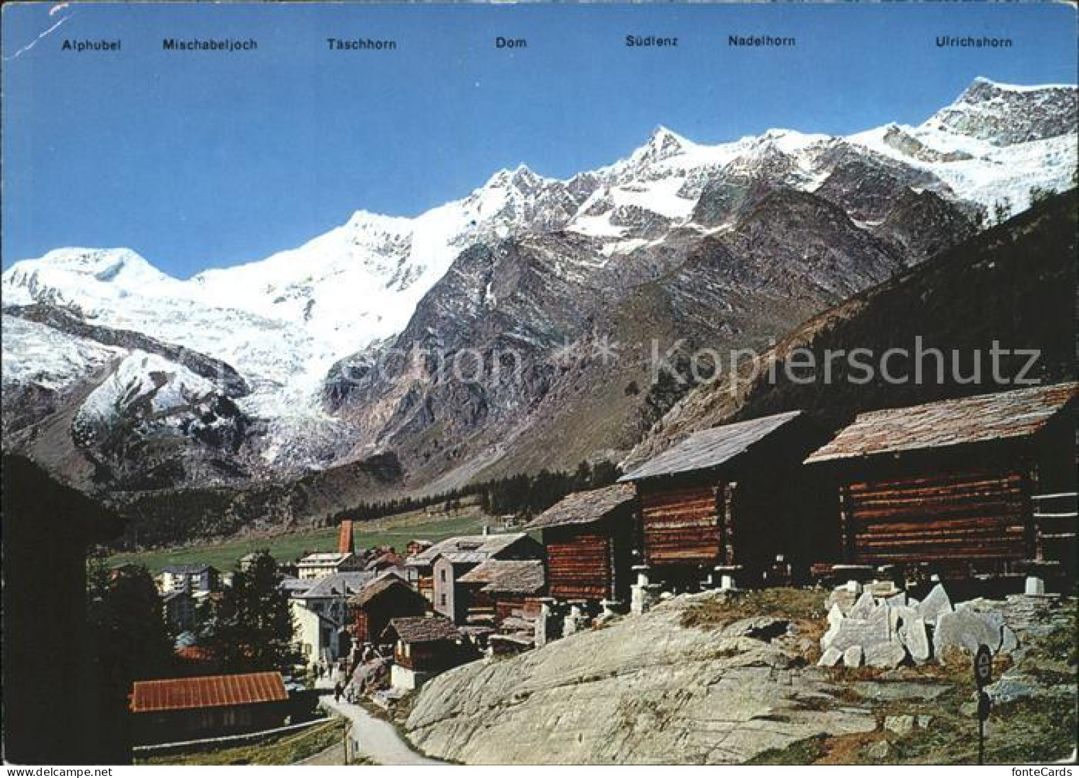 11880527 Saas-Fee Teilansicht Mit Alpenpanorama Saas-Fee - Altri & Non Classificati