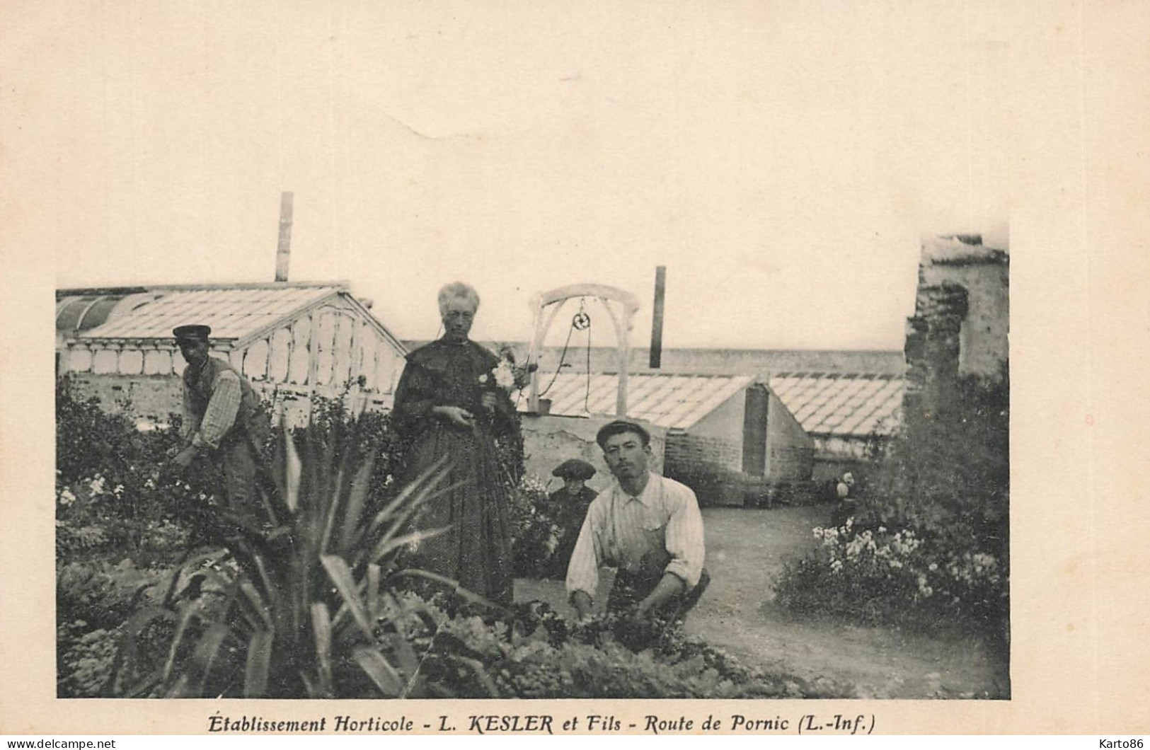 Nantes * RARE CPA ! * Léopold Frédéric KESLER Etablissement Horticole , Route De Pornic * Horticulture Entreprise - Nantes